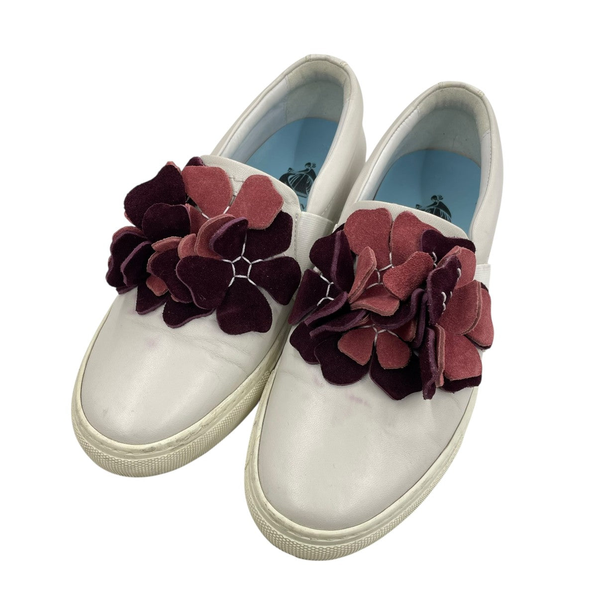 LANVIN フラワーレザースリッポンスニーカー 古着・中古-1枚目のアイテム画像