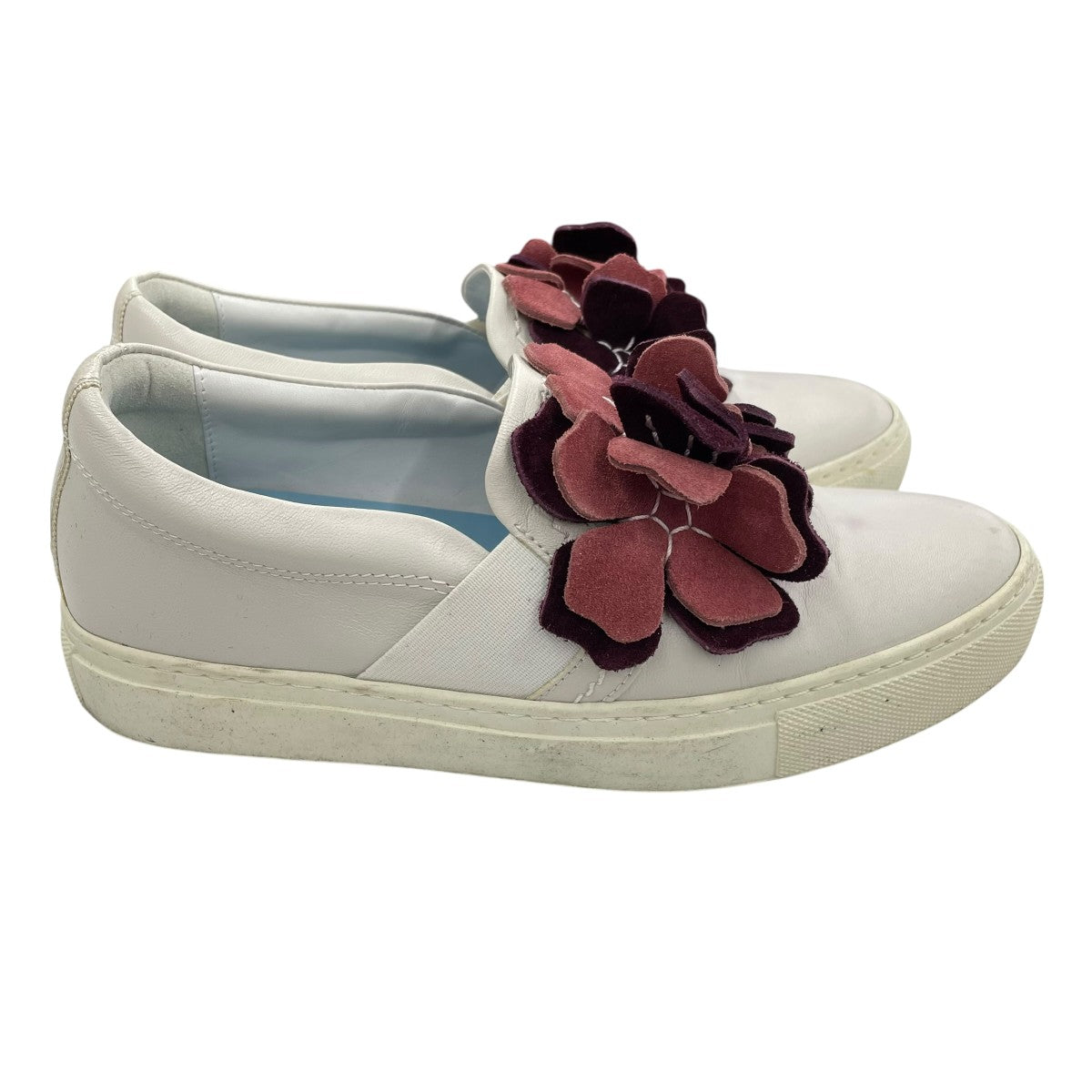 LANVIN フラワーレザースリッポンスニーカー 古着・中古-3枚目のアイテム画像