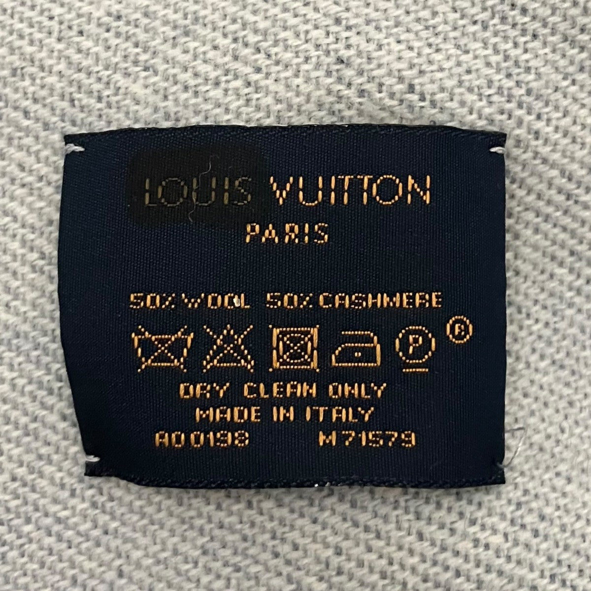 LOUIS VUITTON エシャルプ チームルイフリンジカシミヤウールマフラーM71579 古着・中古-10枚目のアイテム画像