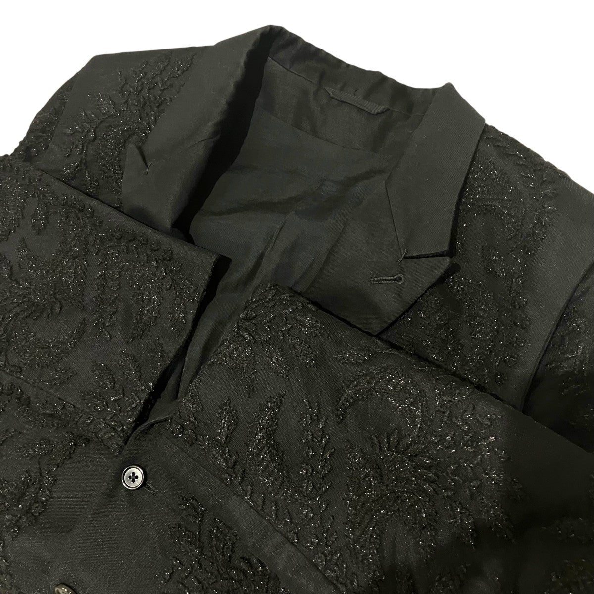 ANN DEMEULEMEESTER 15SS刺繍チェスターコート 古着・中古-5枚目のアイテム画像