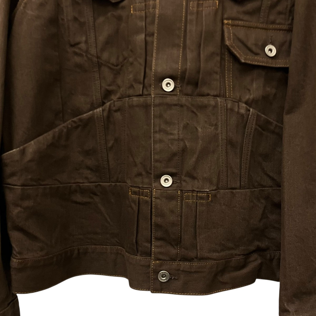 sacai 25AWコットンDenim Jacket25-03751 古着・中古-4枚目のアイテム画像
