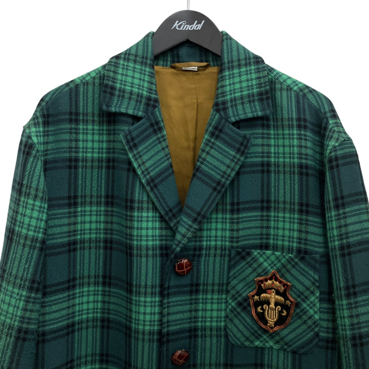 GUCCI チェックワッペンジャケット568538 古着・中古-3枚目のアイテム画像