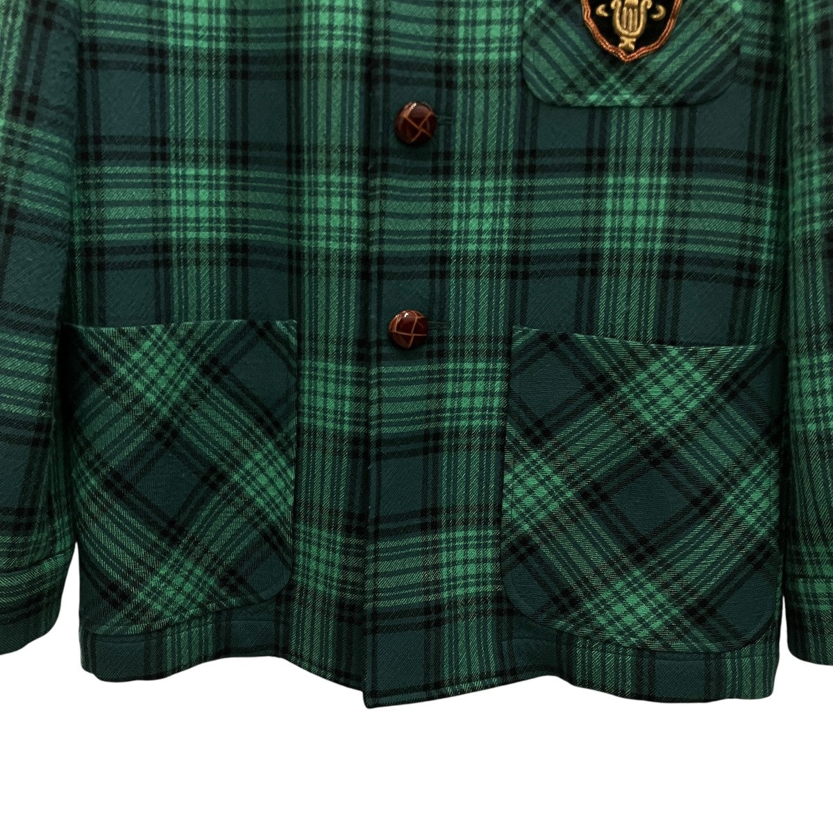 GUCCI チェックワッペンジャケット568538 古着・中古-4枚目のアイテム画像