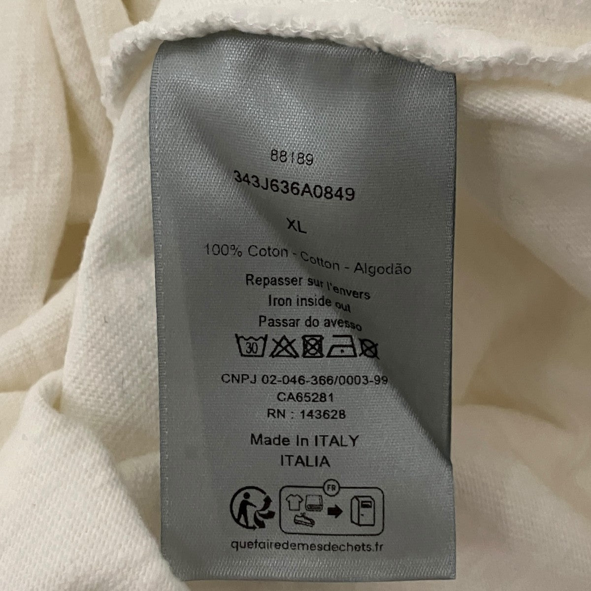 DIOR クラッシュ加工Tシャツ343J636A0849 古着・中古-8枚目のアイテム画像