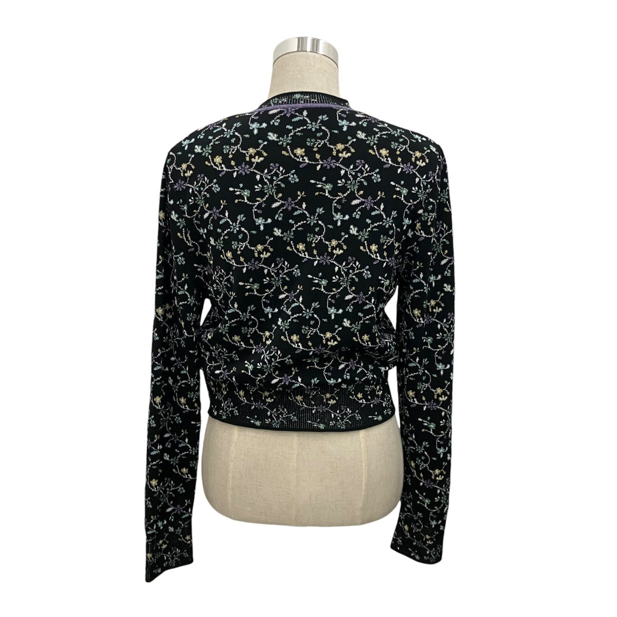 26SS【FLORAL MOTIF GLITTER KNIT CARDIGAN】フローラルグリッターカーディガンMM26SS-KN006