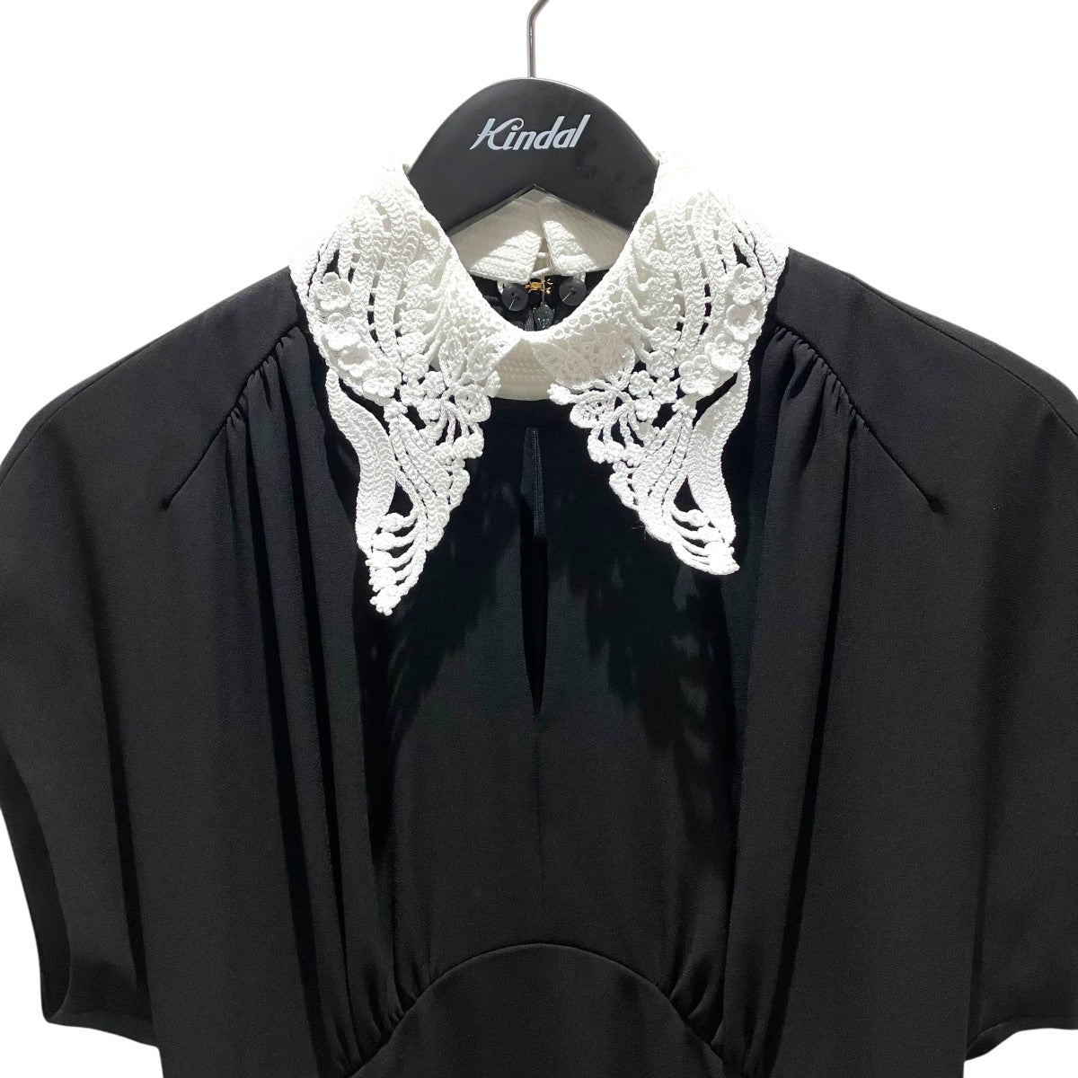 mame kurogouchi 【Back Satin Crepe Georgette Embroidered Collar Flared Dress】半袖ワンピースMM24SS-DR083 古着・中古-3枚目のアイテム画像