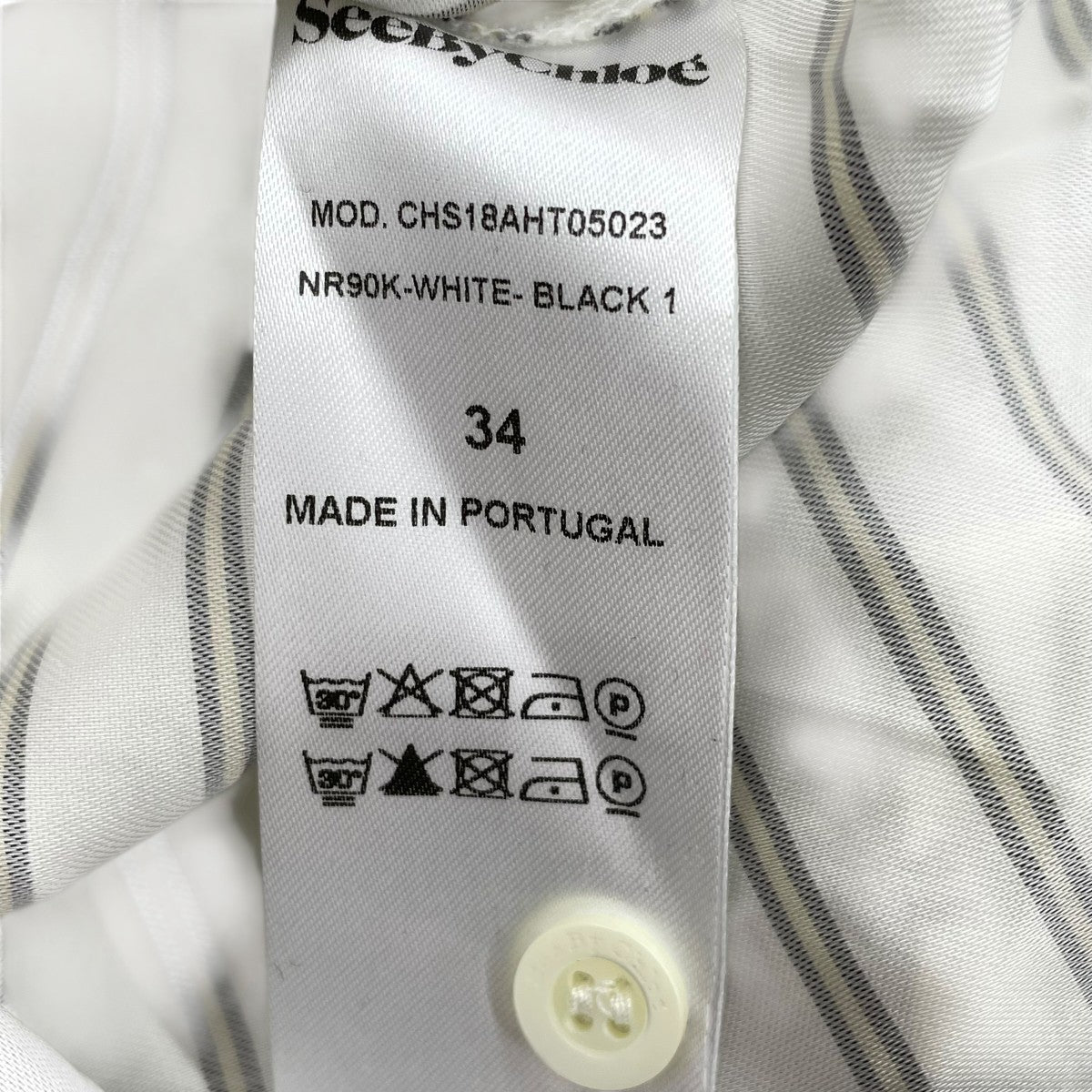 SEE BY CHLOE ストライプシャツCHS18AHT05023 古着・中古-5枚目のアイテム画像