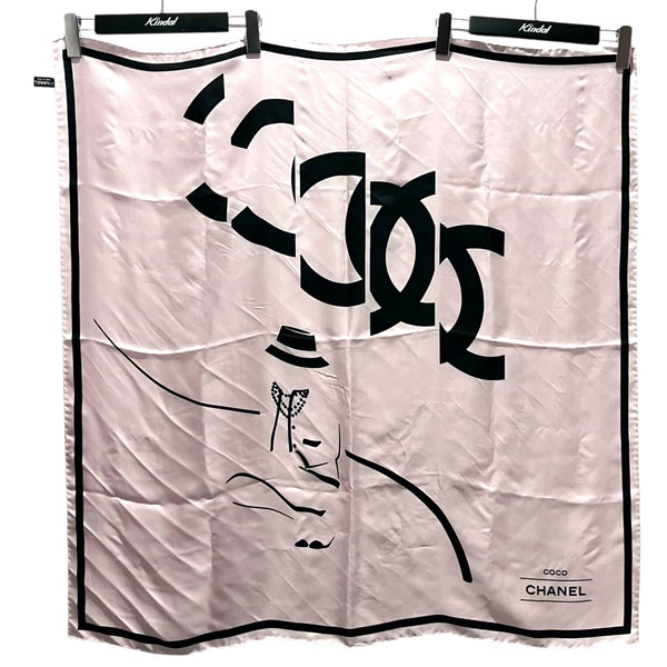 【タグ付き未使用・新品】CHANEL シルク スカーフ 70CH2260004 CHANEL(シャネル) ココマークシルクスカーフ ブラック×ホワイト サイズ
