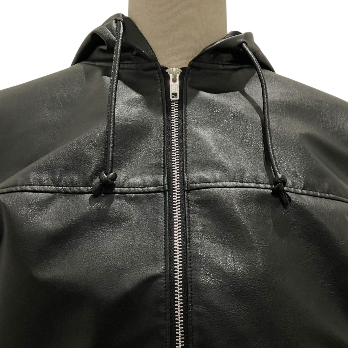 JUNYA WATANABE CDG フェイクレザージップパーカーJL-J034 古着・中古-4枚目のアイテム画像