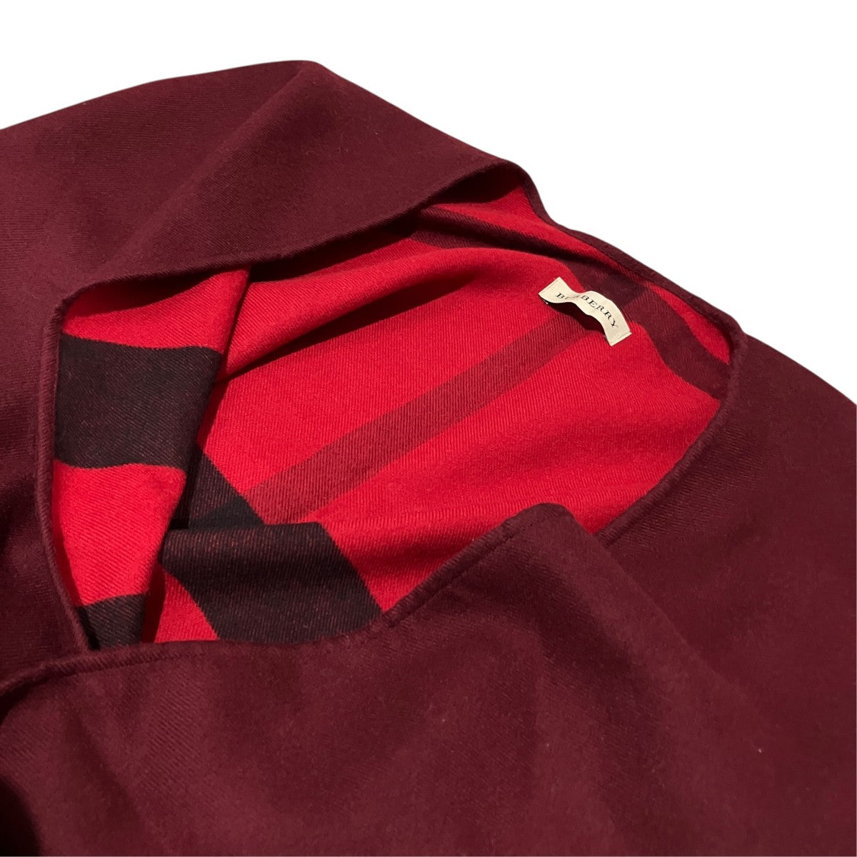 BURBERRY ウールケープ ポンチョ3983653 古着・中古-4枚目のアイテム画像