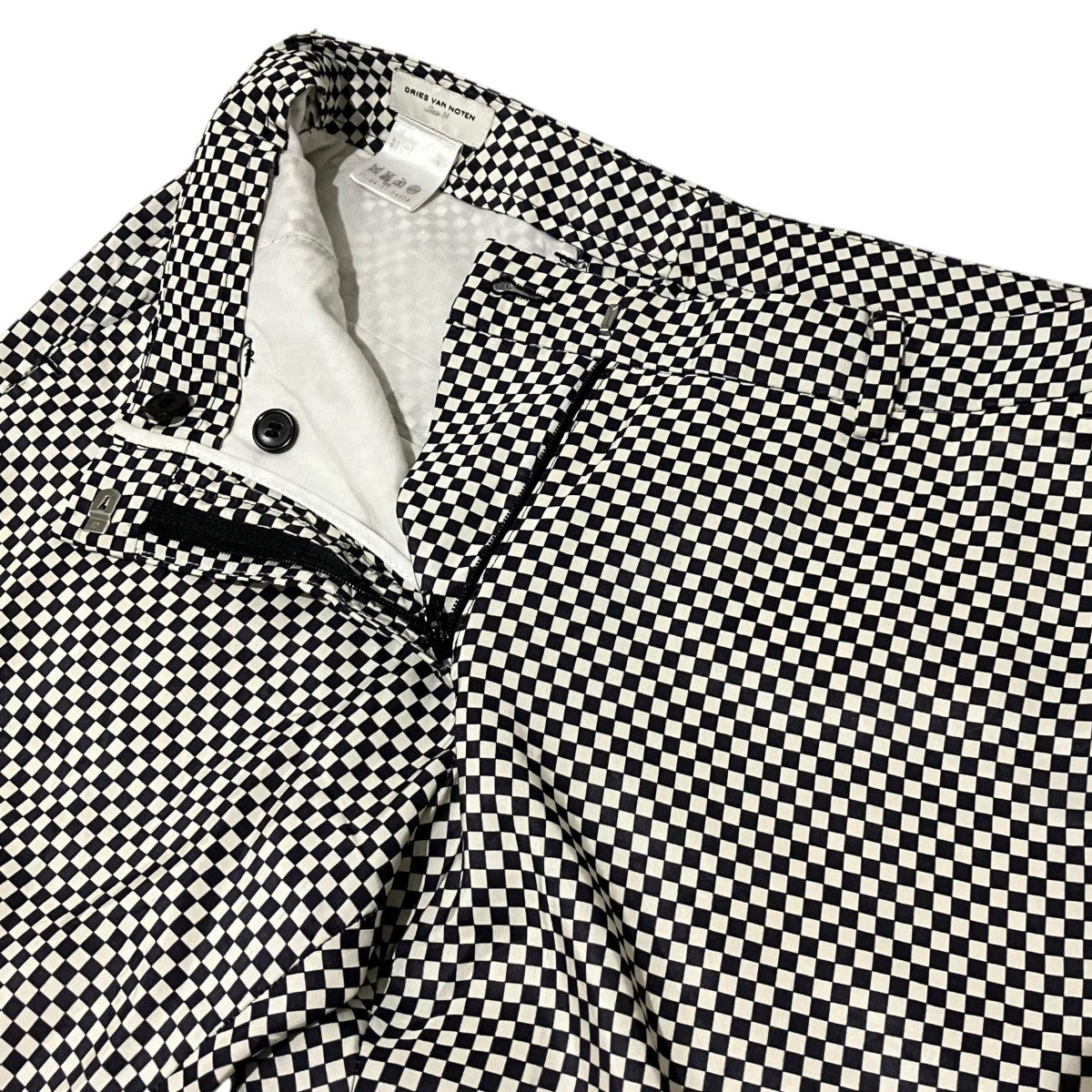 DRIES VAN NOTEN ブロックチェックパンツ 古着・中古-5枚目のアイテム画像