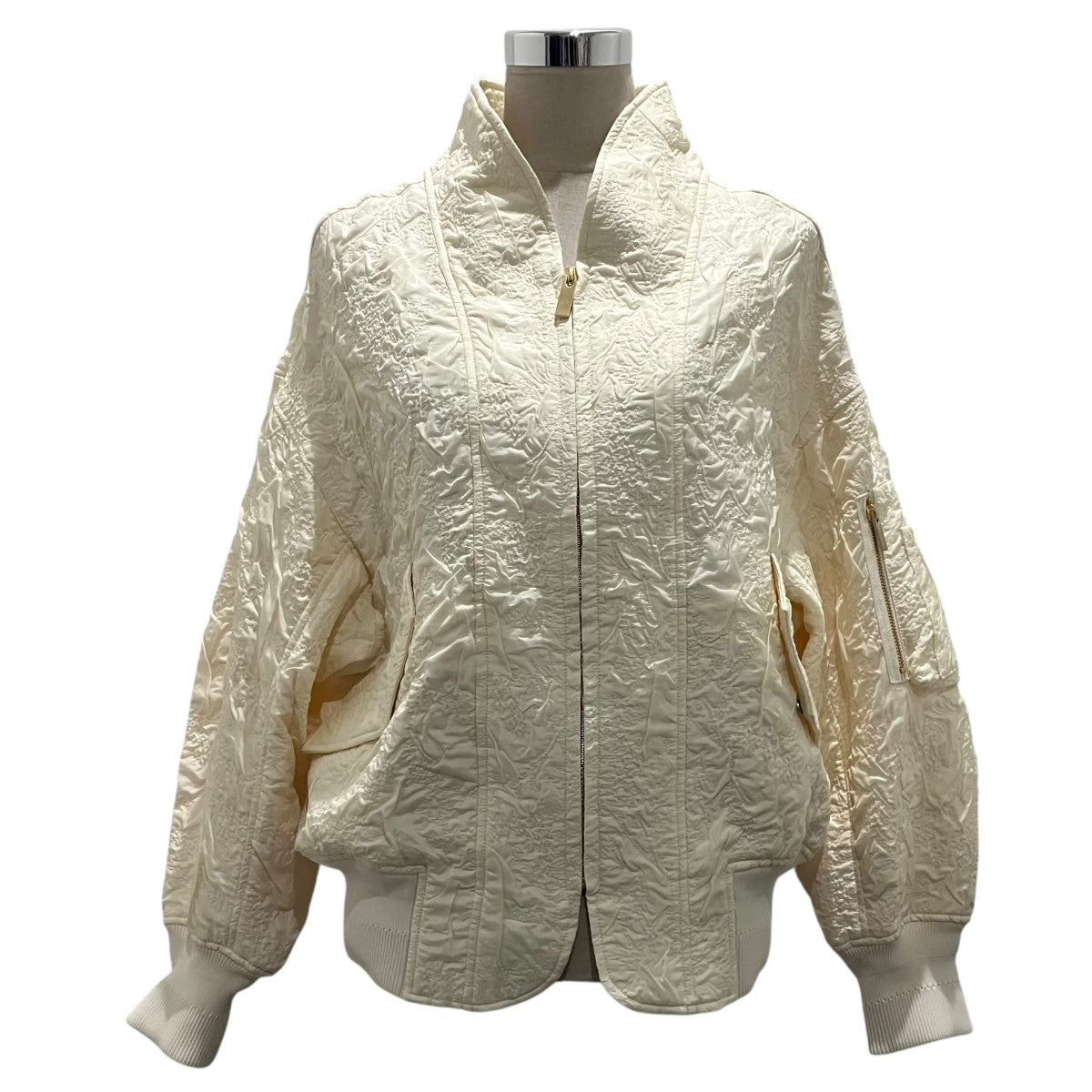 mame kurogouchi 【Floral Jacquard Triple Cloth Jacket】ジップブルゾンMM25FWJK017 古着・中古-1枚目のアイテム画像