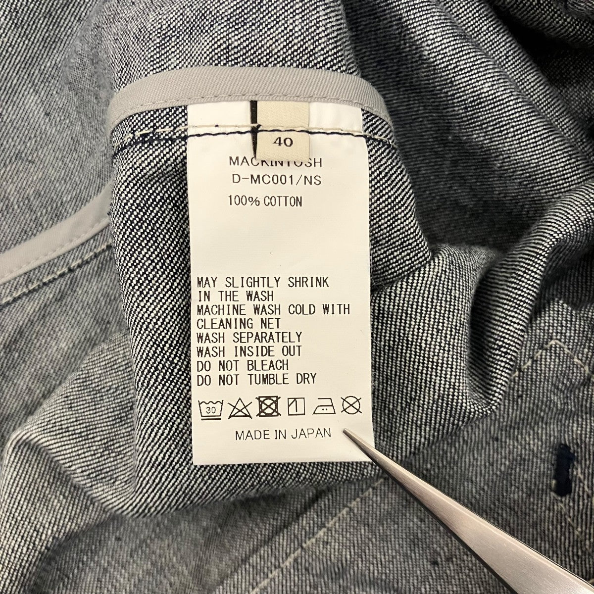 MACKINTOSH デニムコートD-MC001/NS 古着・中古-6枚目のアイテム画像