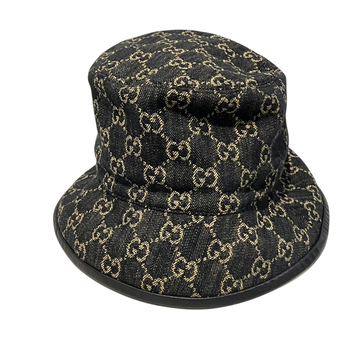 【4/14迄】GUCCI GGパターン デニム　帽子　ハット 59cm グッチ GGデニム バケットハット | アウトレットジャパン福岡