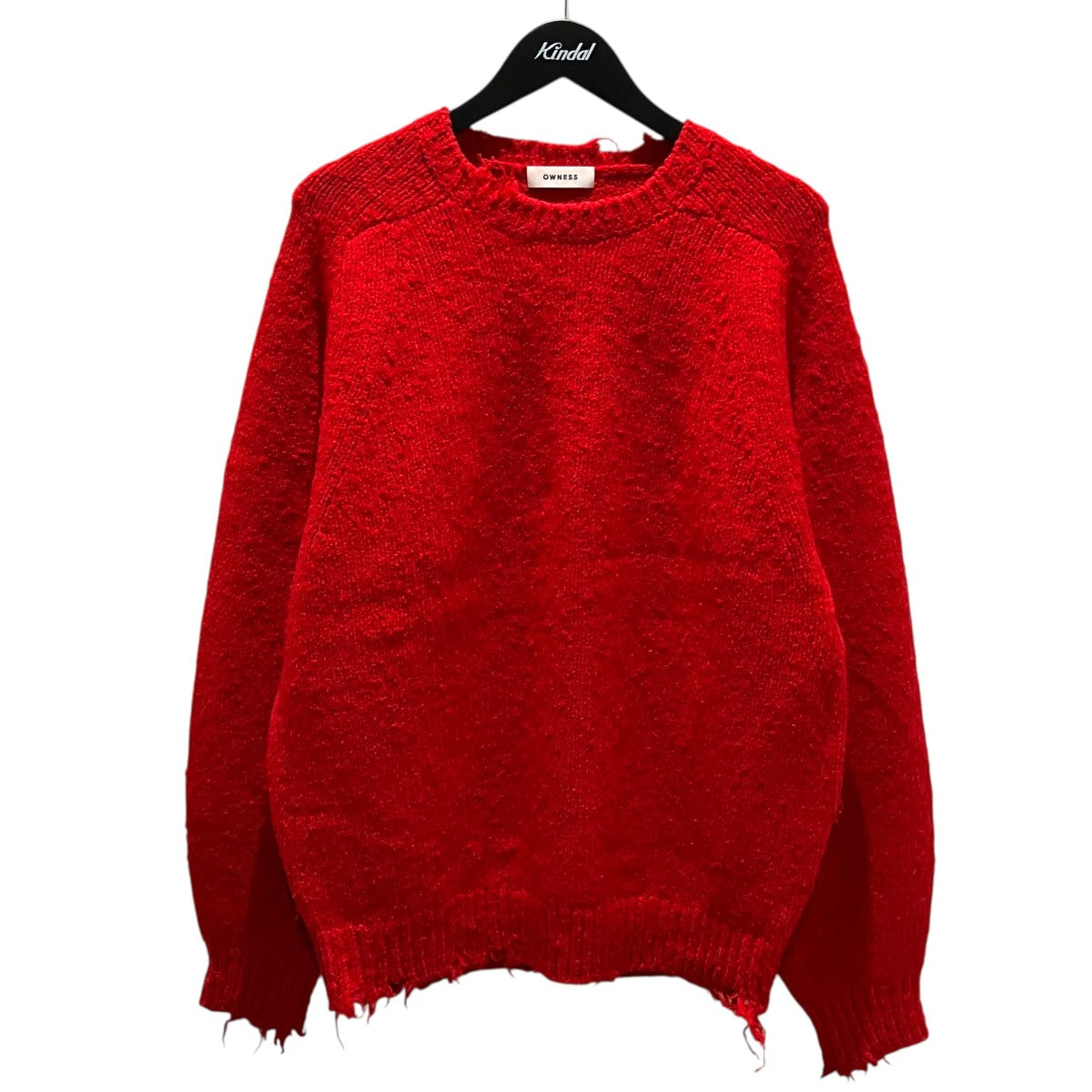 【アゼ　スキッパー　ニット　ローゲージニットポロ】クルーネックニットOW25FW-04