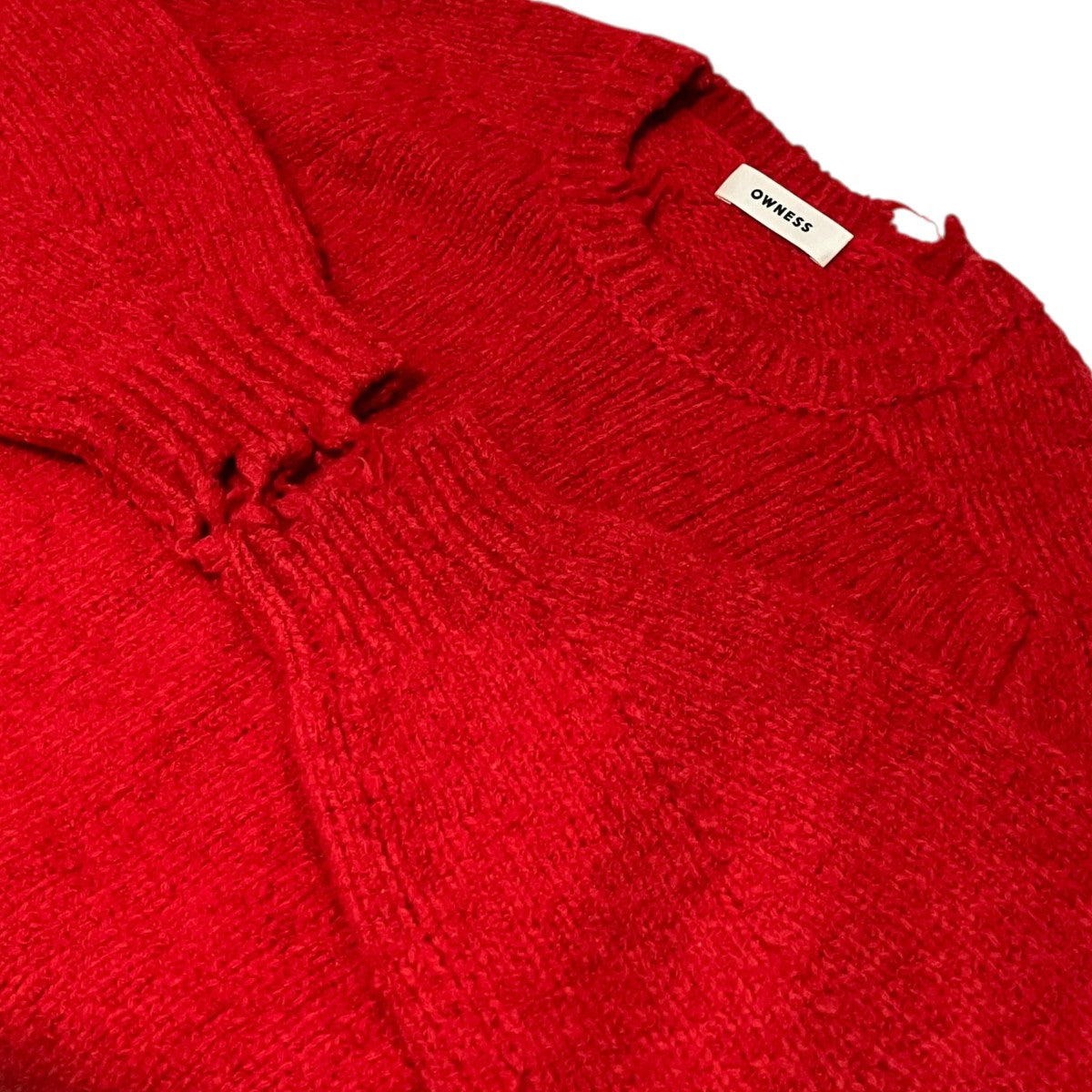 【アゼ　スキッパー　ニット　ローゲージニットポロ】クルーネックニットOW25FW-04