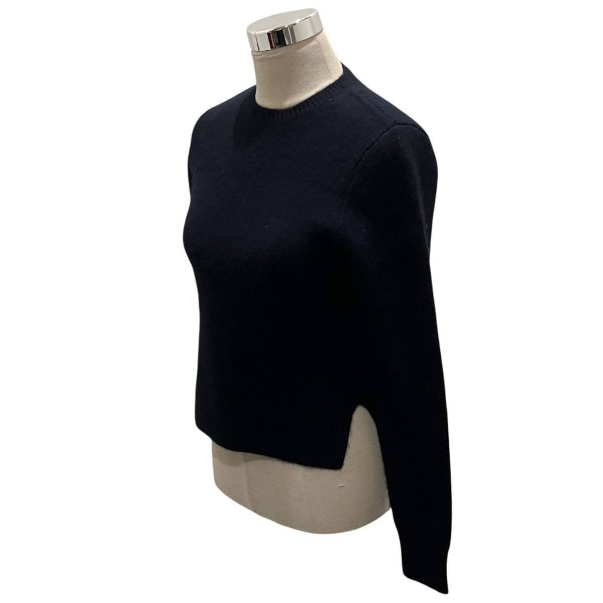 【CROPPED CREW-NECK KNIT】ウールカシミヤニット244-WRT0404-YA0126