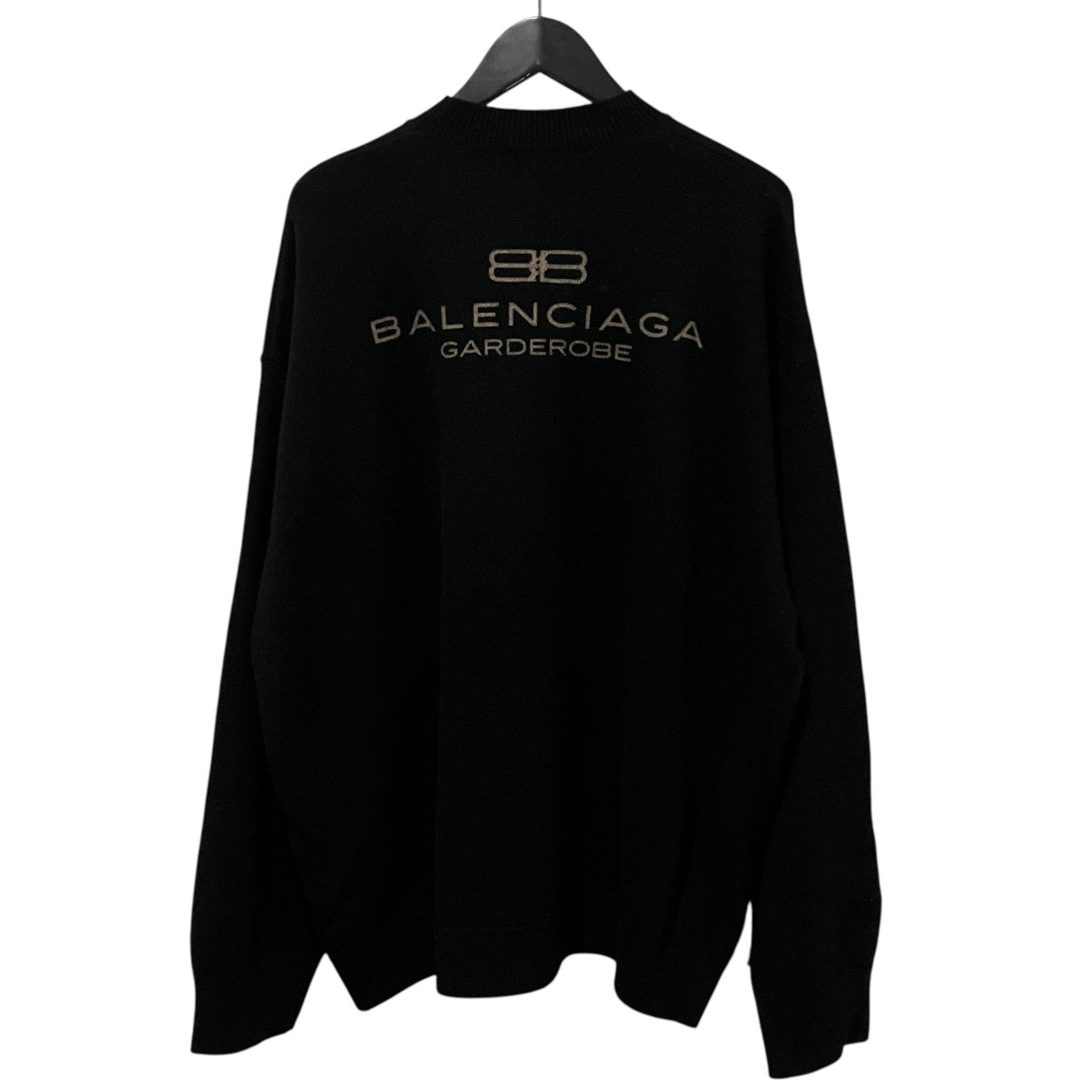 BALENCIAGA(バレンシアガ) 胸ロゴ刺繍ニット818967 818967 ブラック