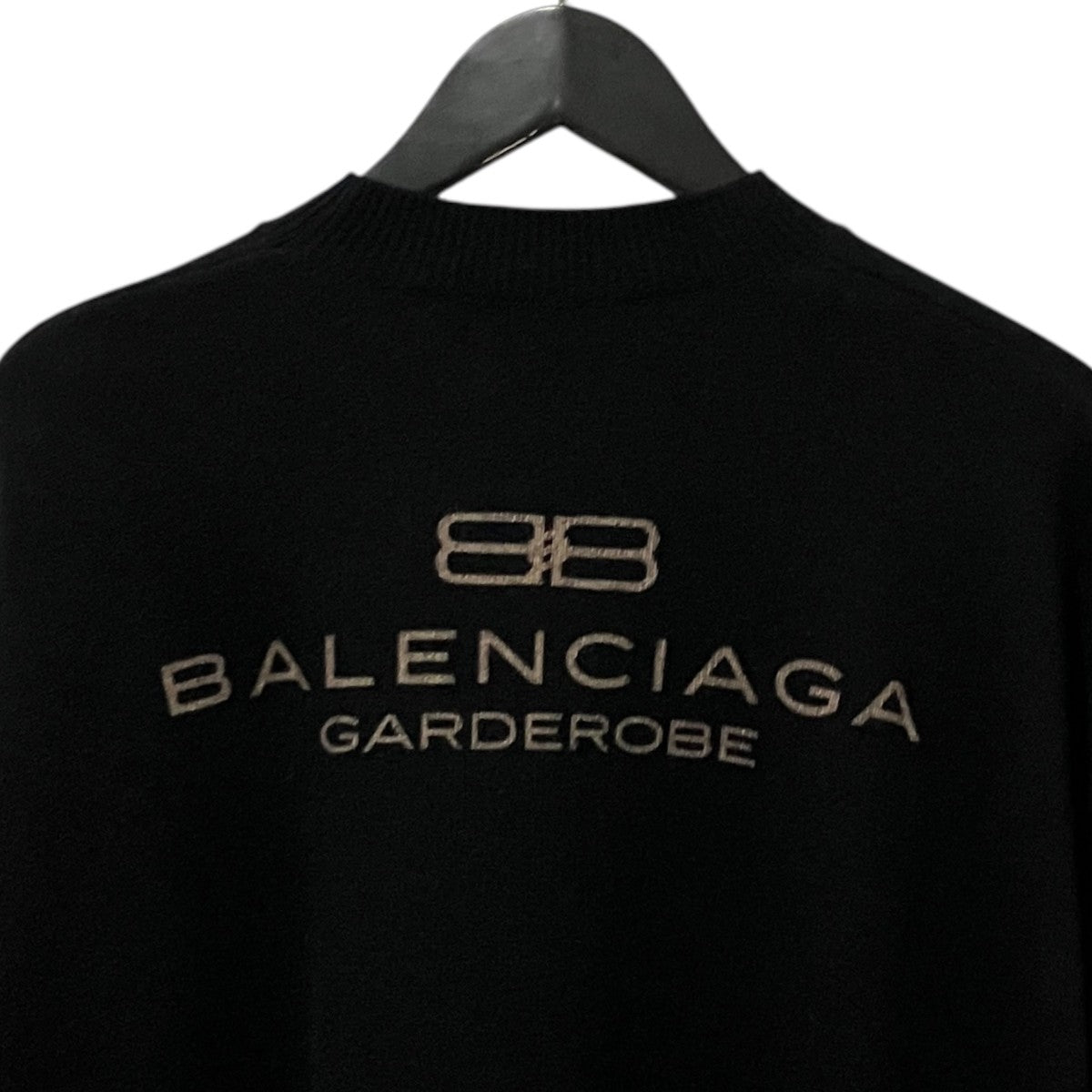 BALENCIAGA(バレンシアガ) 胸ロゴ刺繍ニット818967 818967 ブラック