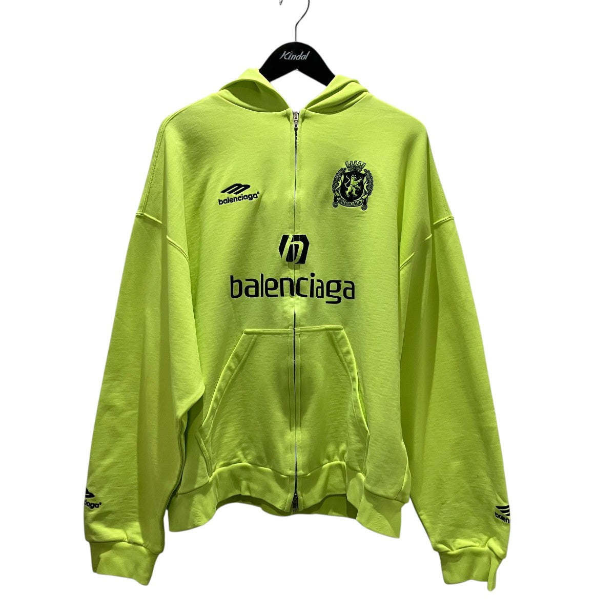 BALENCIAGA 24SS【Soccer Paris Zip-Hoodie】サッカープリントジップパーカー744457 古着・中古-1枚目のアイテム画像