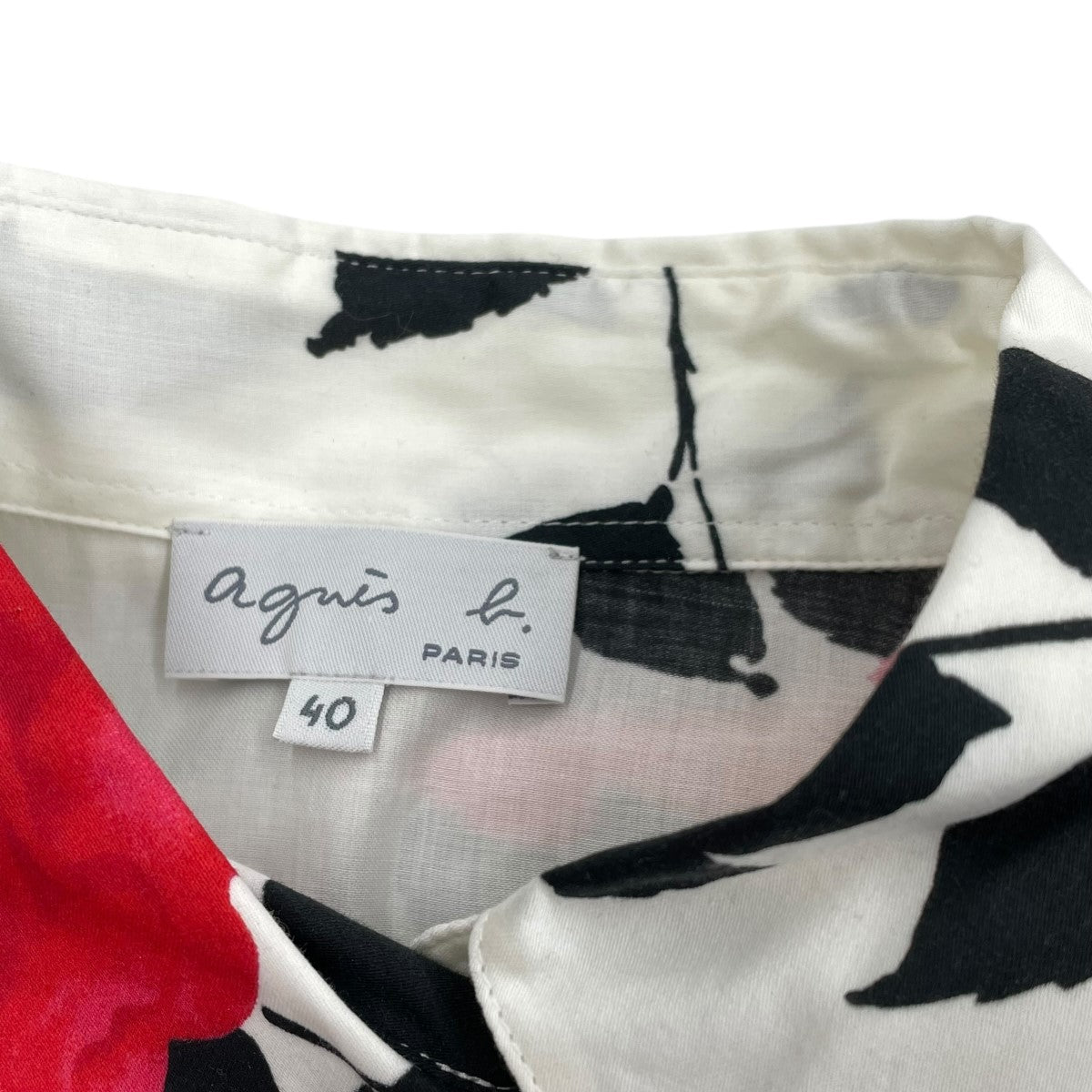 agnes b ロースプリントシャツ 古着・中古-3枚目のアイテム画像