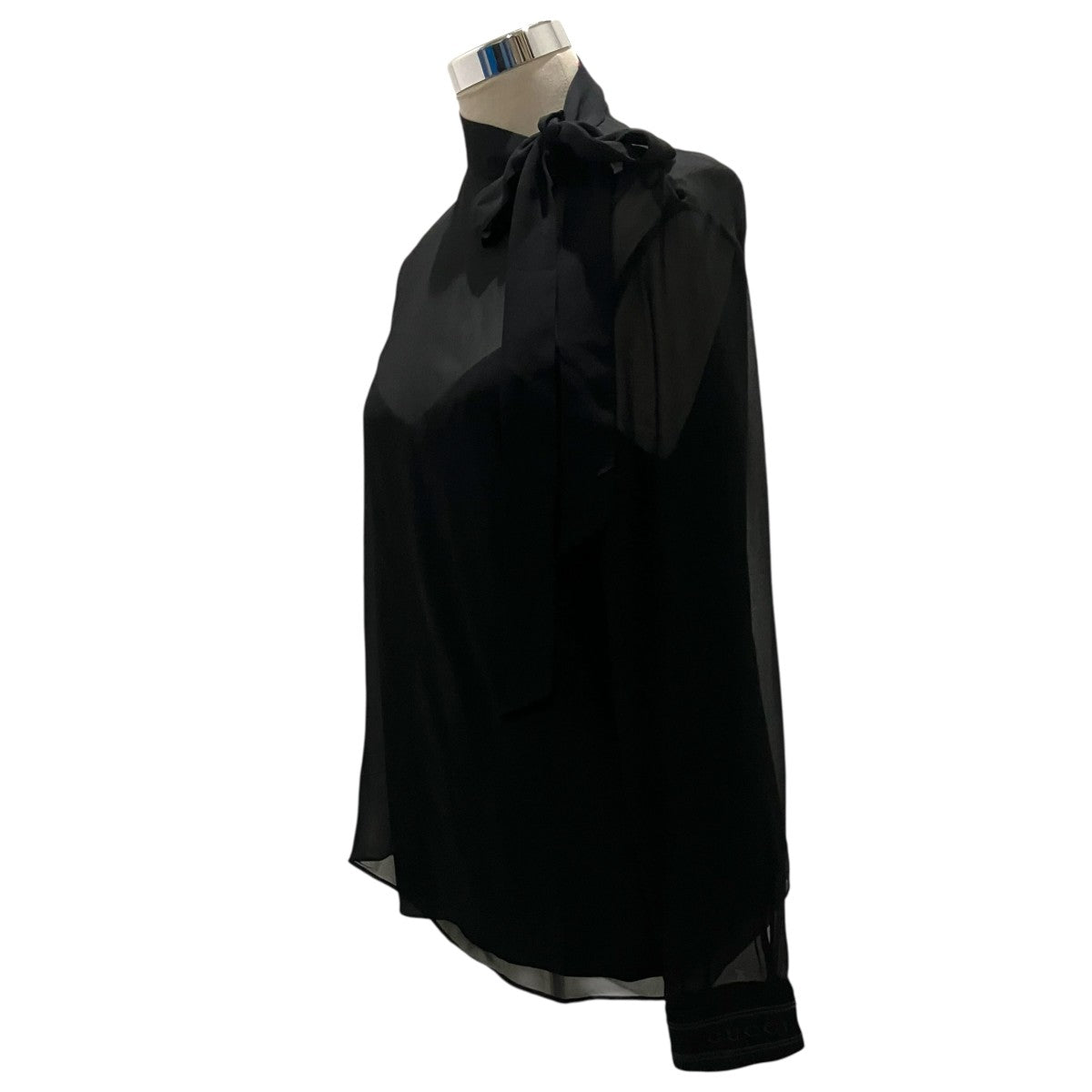 GUCCI 24AW【Silk Georgette Blouse】シースルーブラウス797398 古着・中古-3枚目のアイテム画像