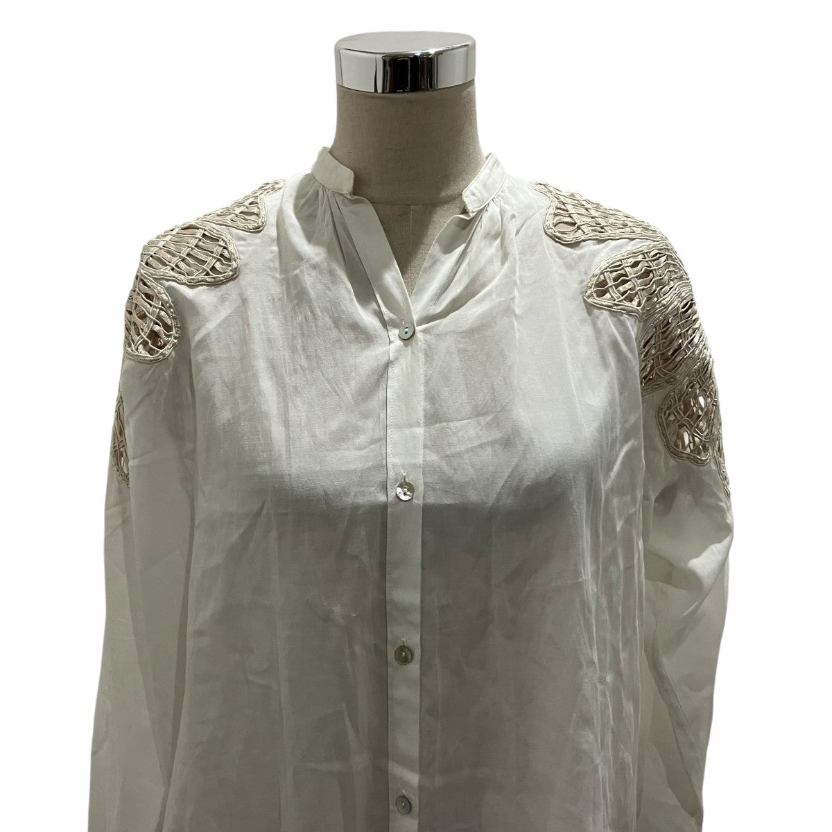 forte forte my shirtショルダーレースブラウス13888 古着・中古-4枚目のアイテム画像