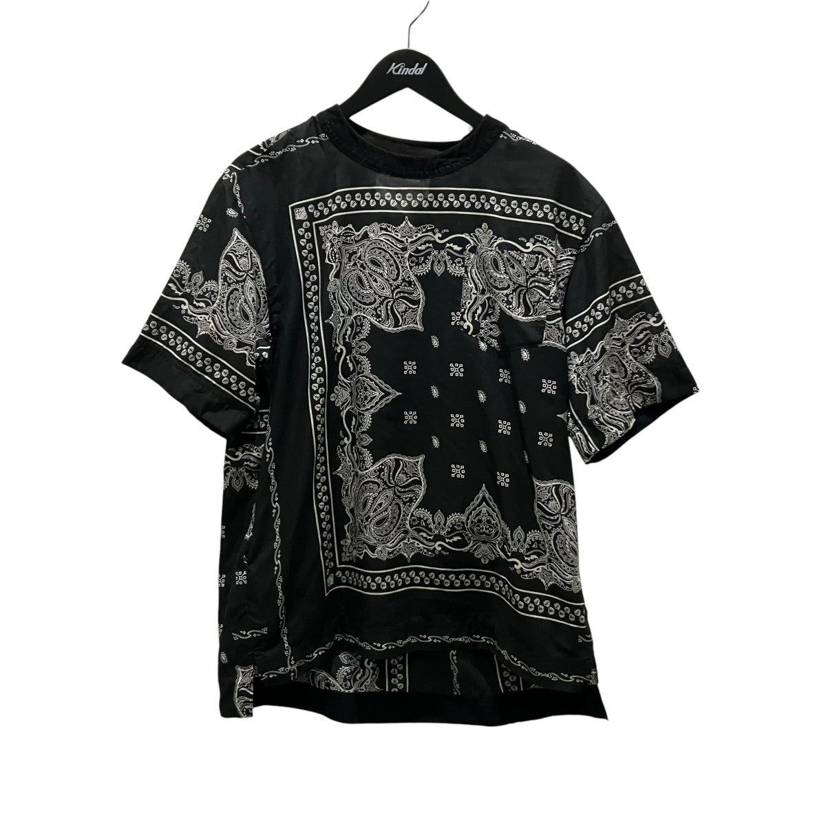 sacai(サカイ) バンダナ柄半袖シャツ19-01913M 19-01913M ブラック