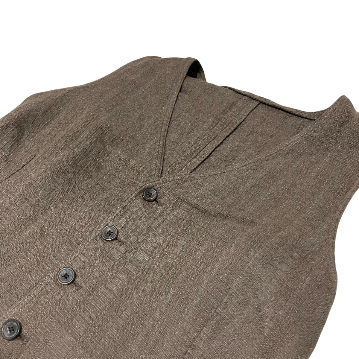 LARDINI コットンリネンベストPT77017-33 古着・中古-5枚目のアイテム画像