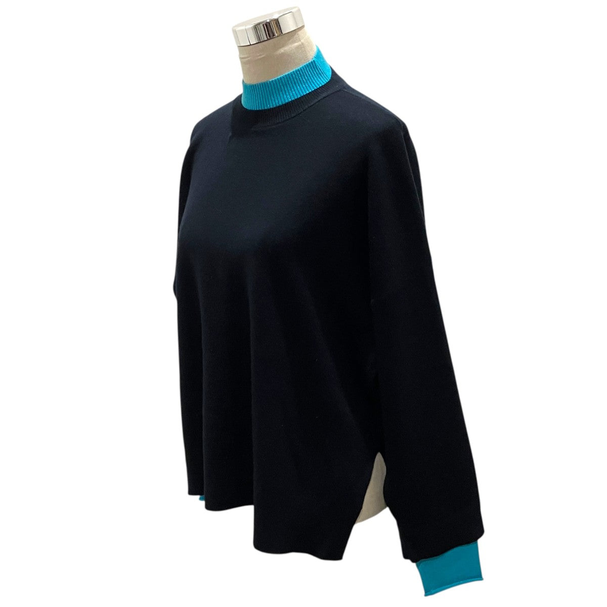 25SS【LAYERED NECK BOX PULLOVER】レイヤードニット300HA270-2240