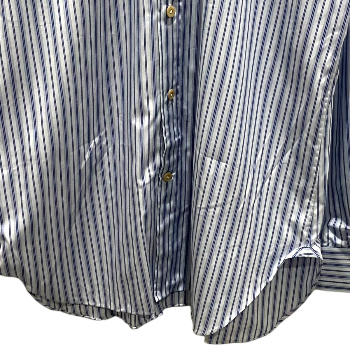 Kiton ストライプシャツ 古着・中古-4枚目のアイテム画像