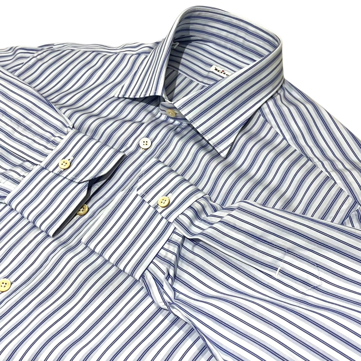 Kiton ストライプシャツ 古着・中古-5枚目のアイテム画像