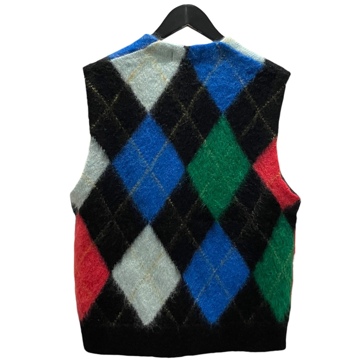 24SS【Brushed Argyle Zip Up Vest】アーガイルニットベスト