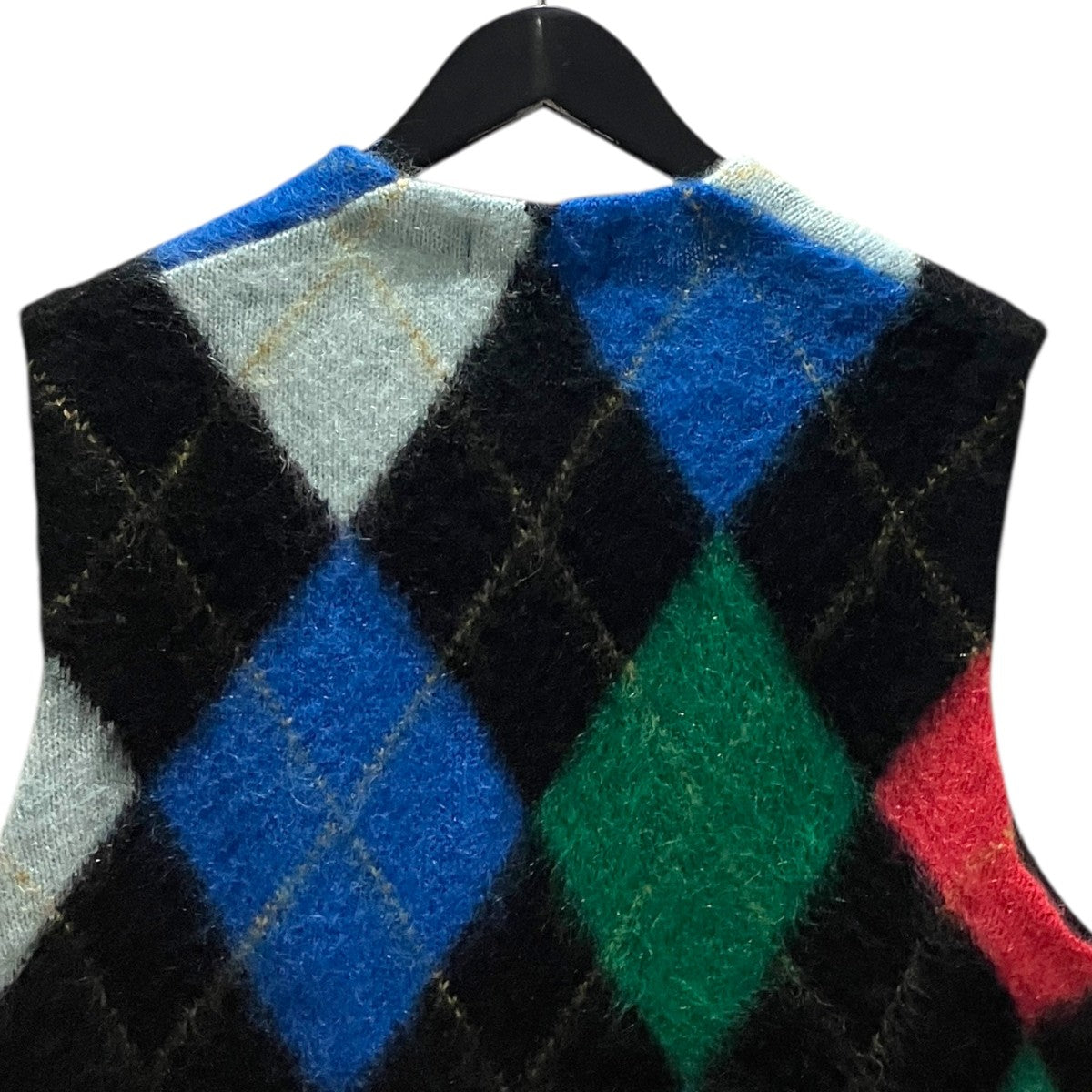 24SS【Brushed Argyle Zip Up Vest】アーガイルニットベスト
