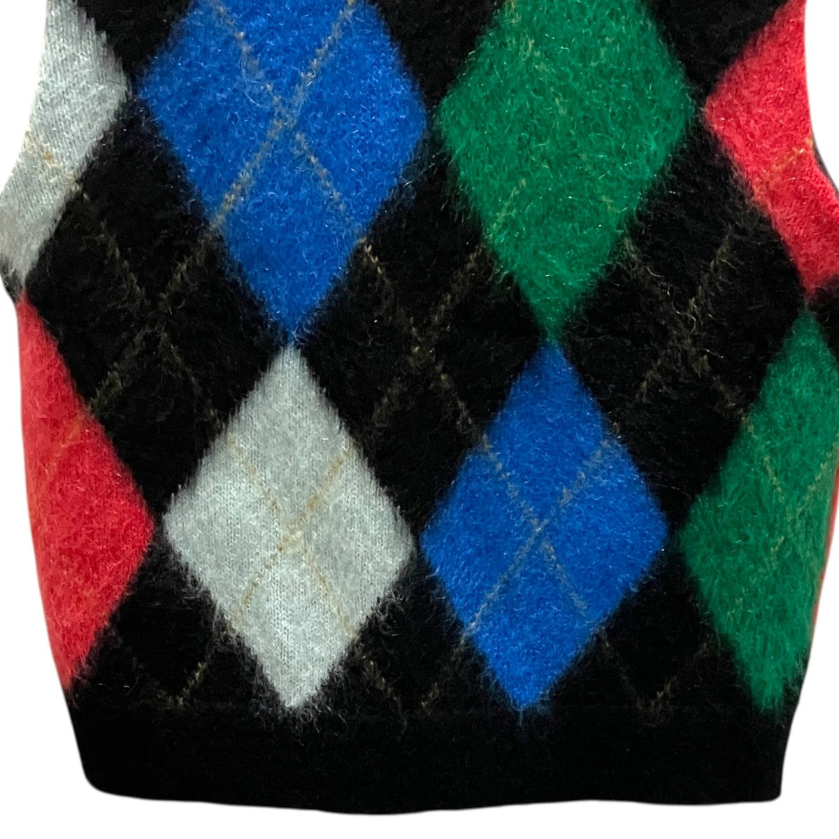 24SS【Brushed Argyle Zip Up Vest】アーガイルニットベスト