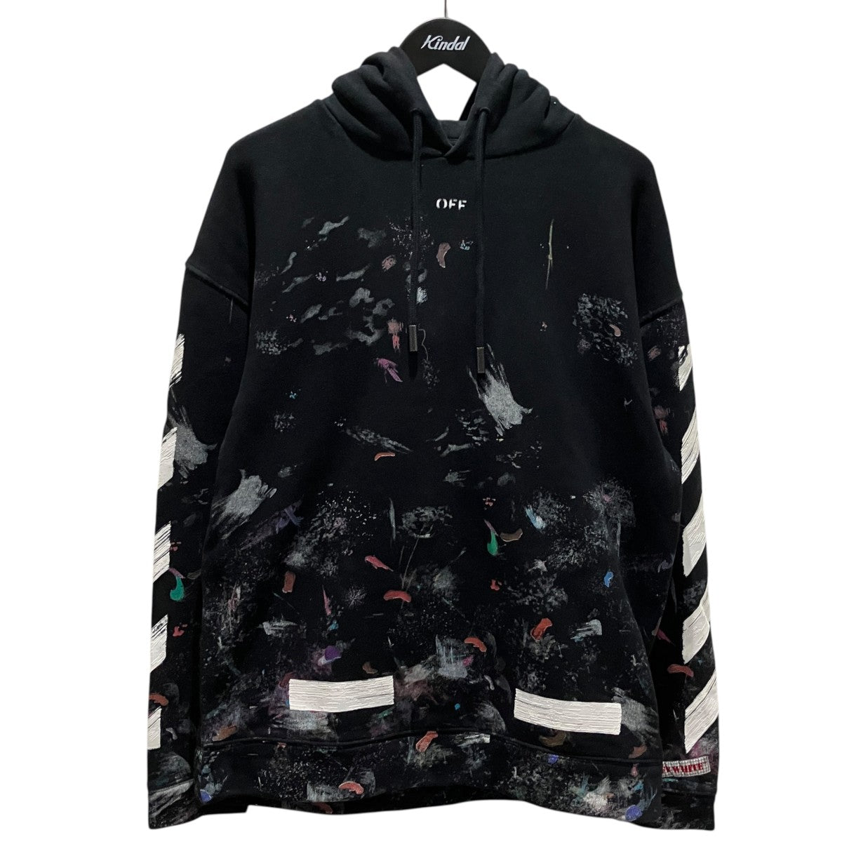 【DIAG GALAXY BRUSHED OVER HOODIE】総柄ペイントパーカーOMBB009F17619030