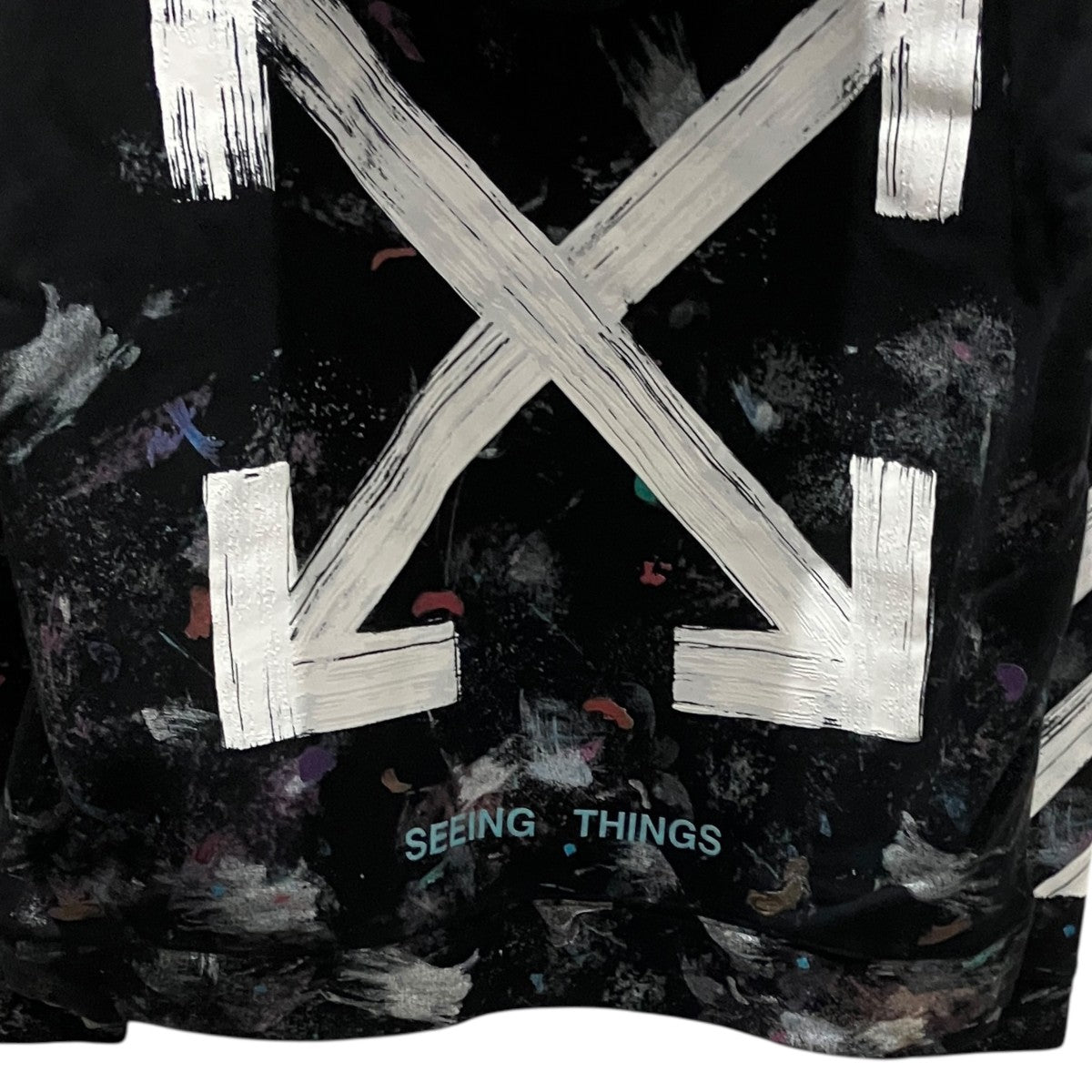 【DIAG GALAXY BRUSHED OVER HOODIE】総柄ペイントパーカーOMBB009F17619030