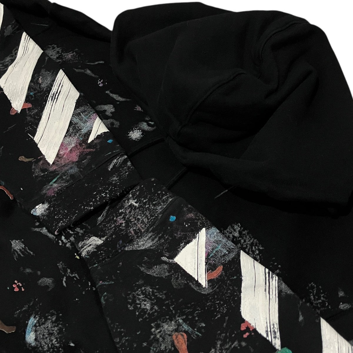 【DIAG GALAXY BRUSHED OVER HOODIE】総柄ペイントパーカーOMBB009F17619030