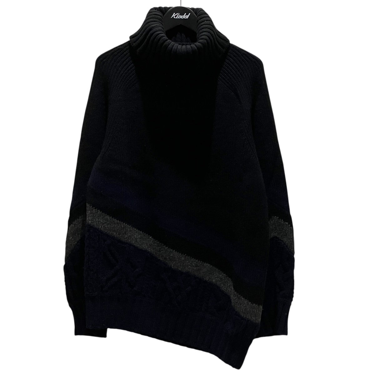【LAMBSWOOL PULLOVER】アシンメトリーニット19-02123M