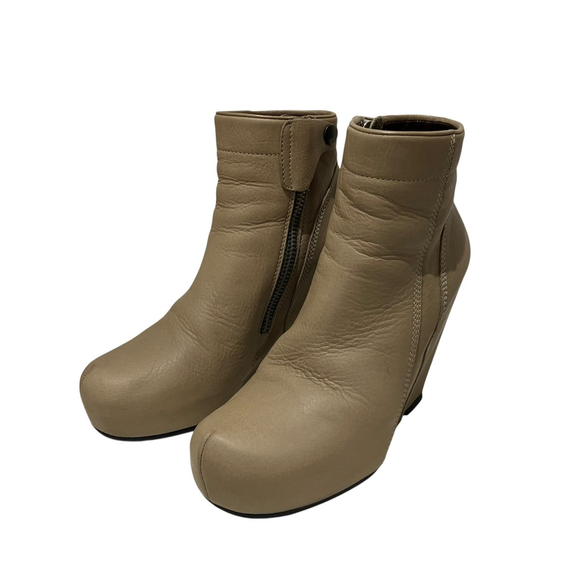 RICK OWENS ウェッジソールショートブーツ 古着・中古-1枚目のアイテム画像