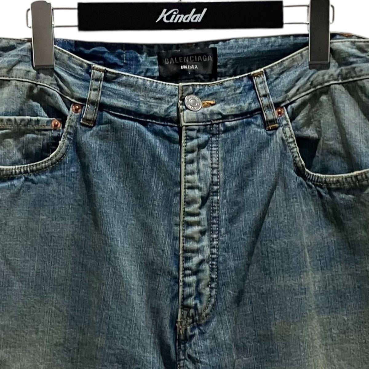 BALENCIAGA 【DOUBLE FRONT WIDE LEG JEANS】デニムパンツ767979 古着・中古-3枚目のアイテム画像