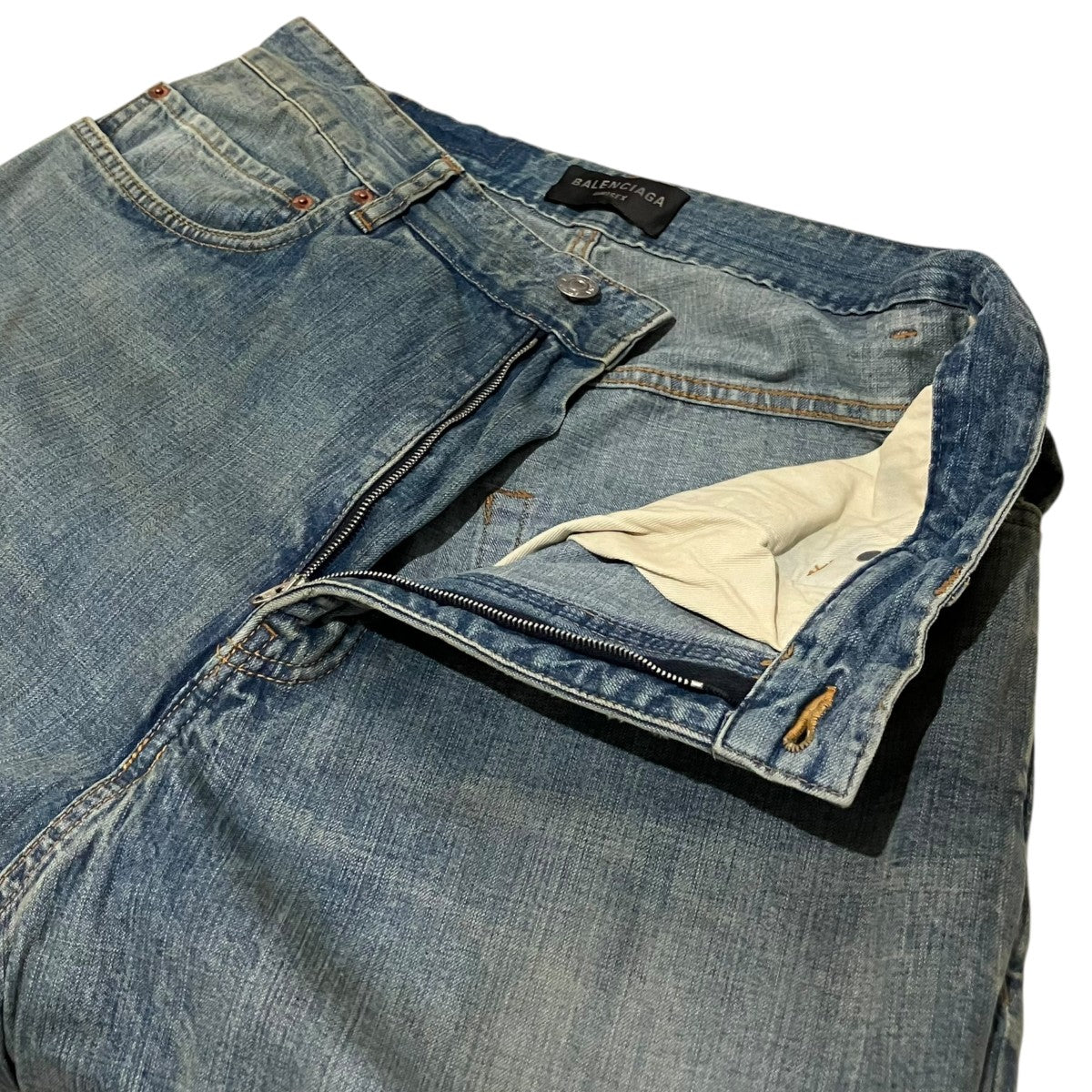 BALENCIAGA 【DOUBLE FRONT WIDE LEG JEANS】デニムパンツ767979 古着・中古-6枚目のアイテム画像
