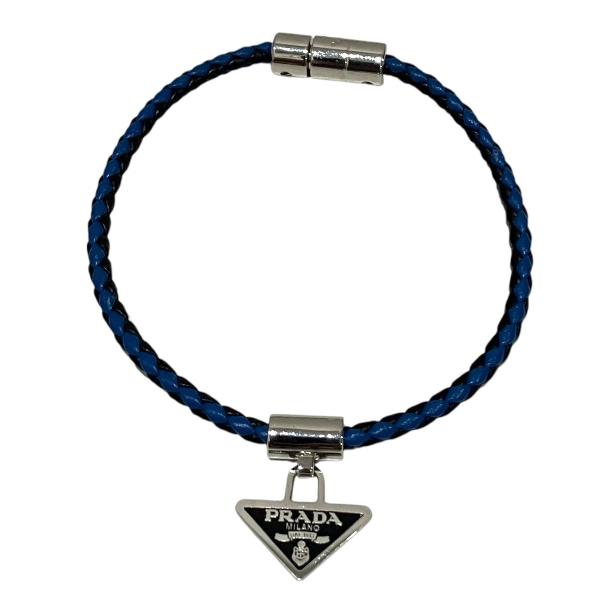 PRADA 【ナッパレザー プレスレット】編み込みレザーブレスレット2IB577 古着・中古-2枚目のアイテム画像