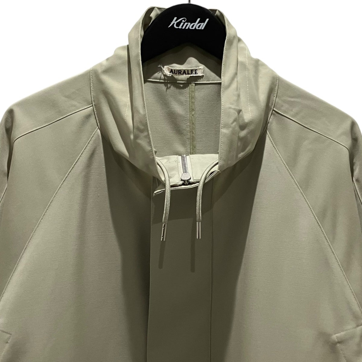 AURALEE 25SS【WOOL MAX CANVAS HIGH NECK ZIP BLOUSON】ジップジャケットA25SB03WC 古着・中古-3枚目のアイテム画像