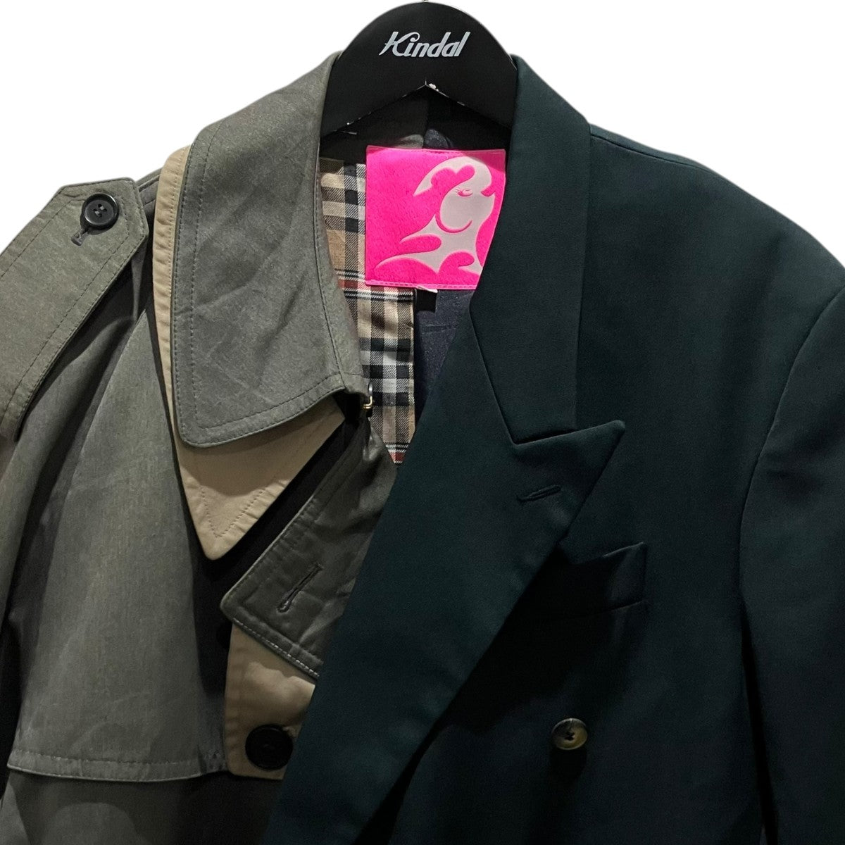 The Elephant ドッキングトレンチコート 古着・中古-3枚目のアイテム画像