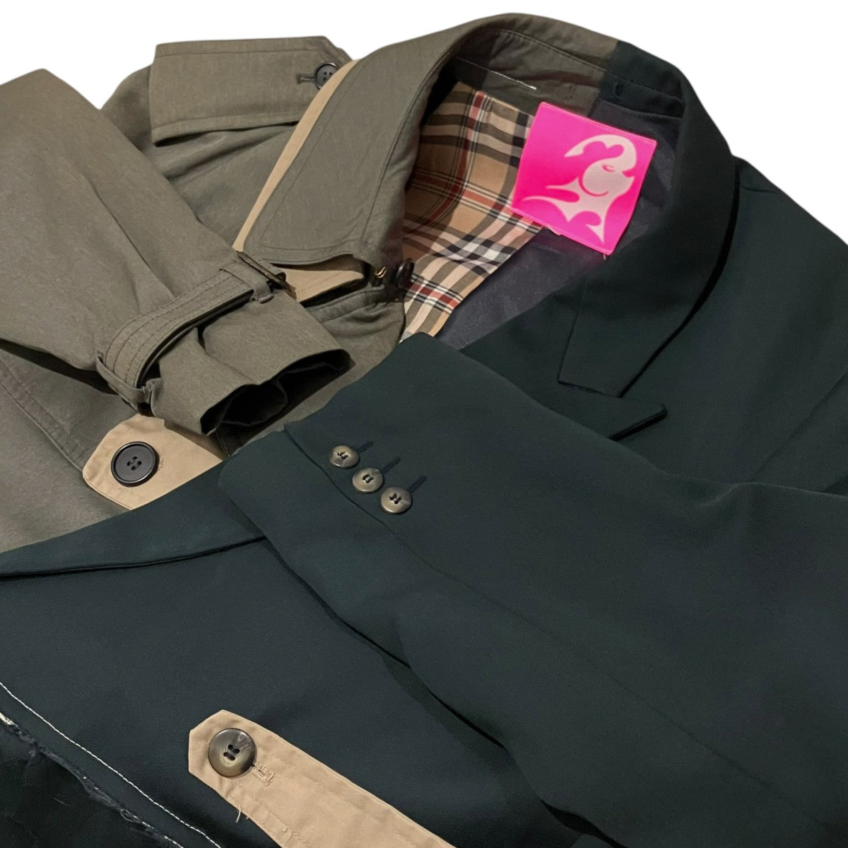 The Elephant ドッキングトレンチコート 古着・中古-5枚目のアイテム画像