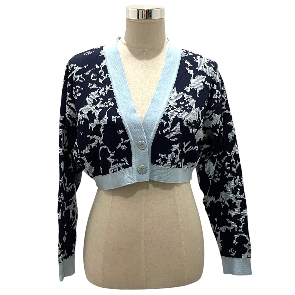 KENZO 【’FLOWER CAMO’ Cropped Cardigan】カモ柄カーディガンFE52CA4553CG 古着・中古-1枚目のアイテム画像