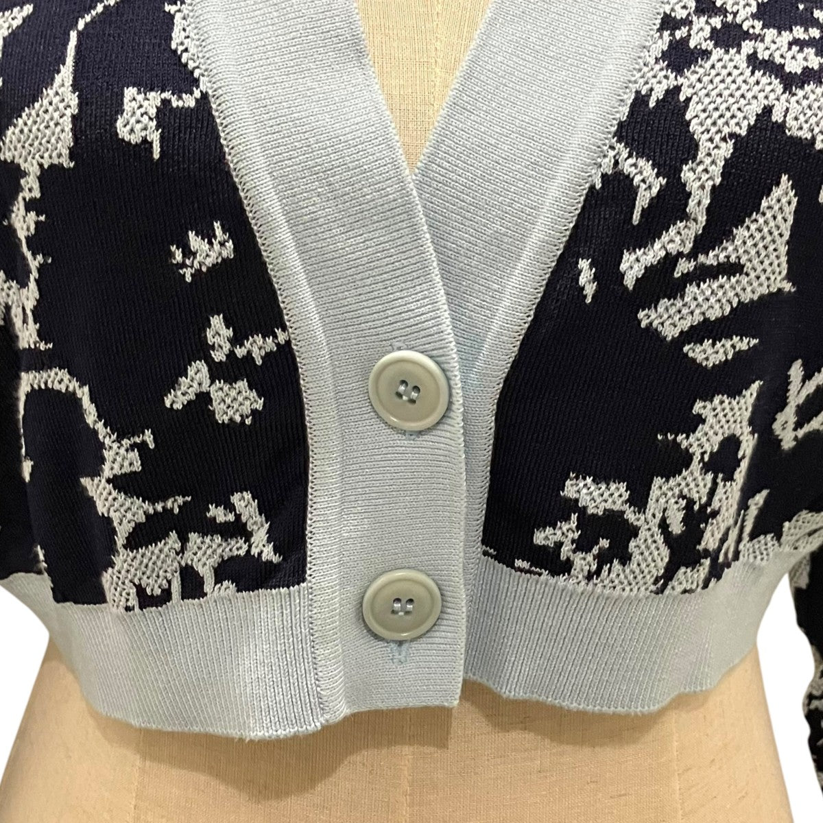 KENZO 【’FLOWER CAMO’ Cropped Cardigan】カモ柄カーディガンFE52CA4553CG 古着・中古-5枚目のアイテム画像