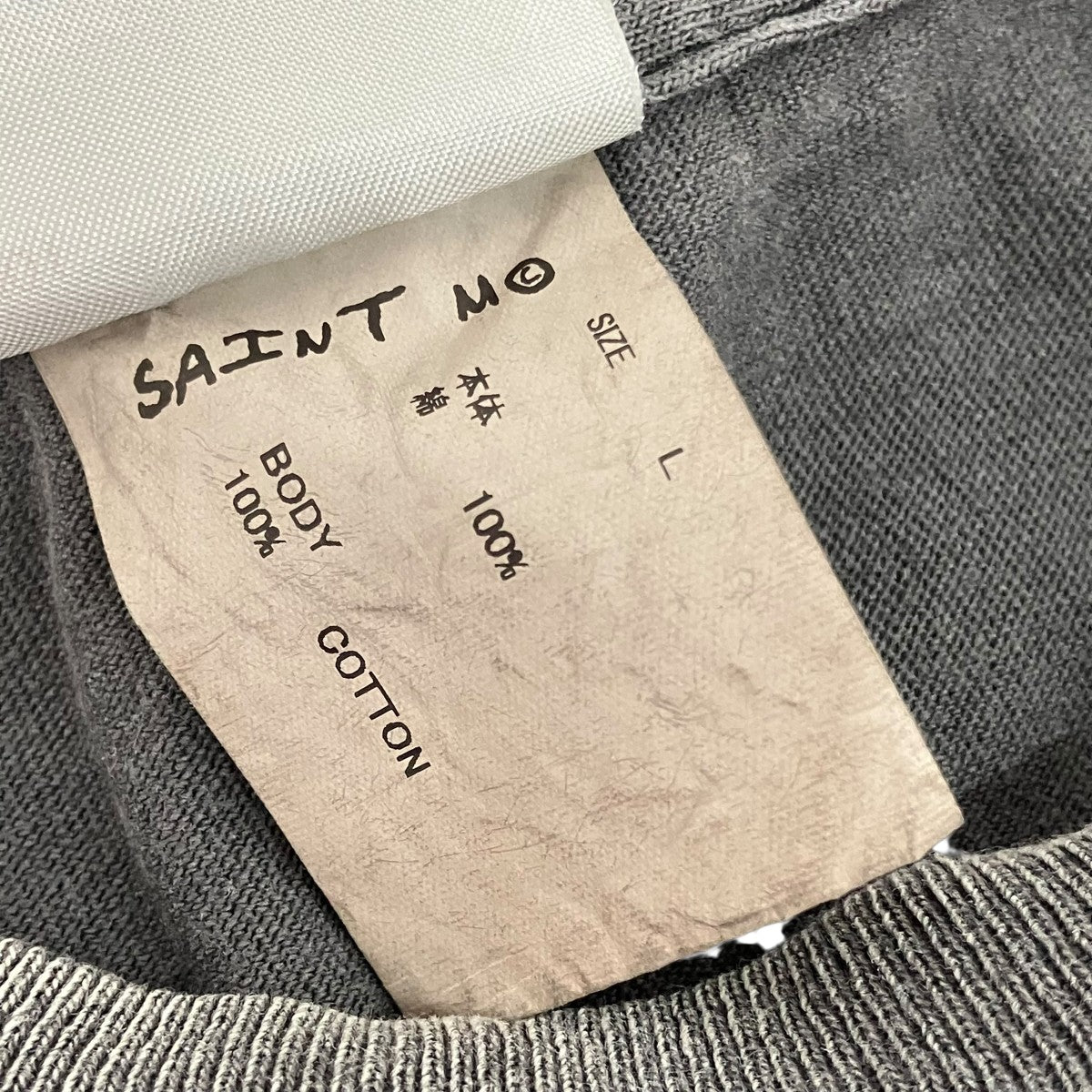 SAINT MICHAEL 25AWTEE／FIST／BLACK半袖TシャツSM-HR1-0000-001 古着・中古-5枚目のアイテム画像