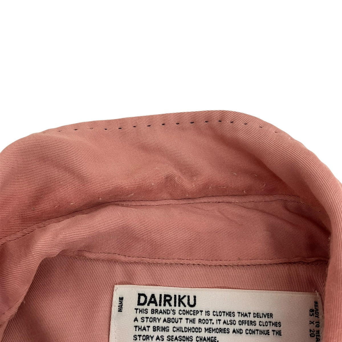 DAIRIKU Rockabilly Dolman-Sleeve Shirt長袖シャツ20SS S-3 古着・中古-6枚目のアイテム画像